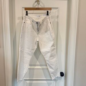 LOFT Curvy Skinny Crop with frayed legs